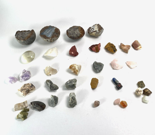 Mixed gemstones crystals - mixed, rocks